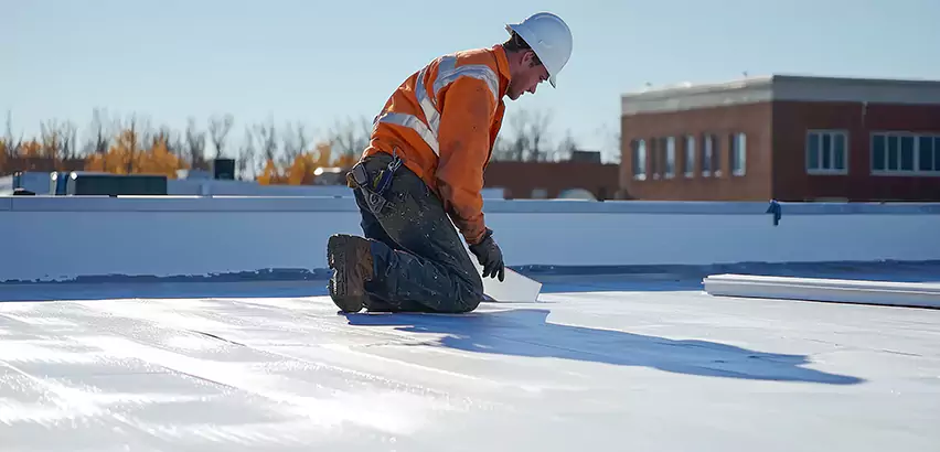 Flat Roof Drain Installation in Evansville