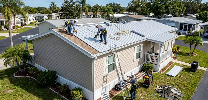 Mobile Home Metal Roof Replacement in Evansville