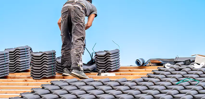 Replacing Tile Roof Underlayment in Evansville